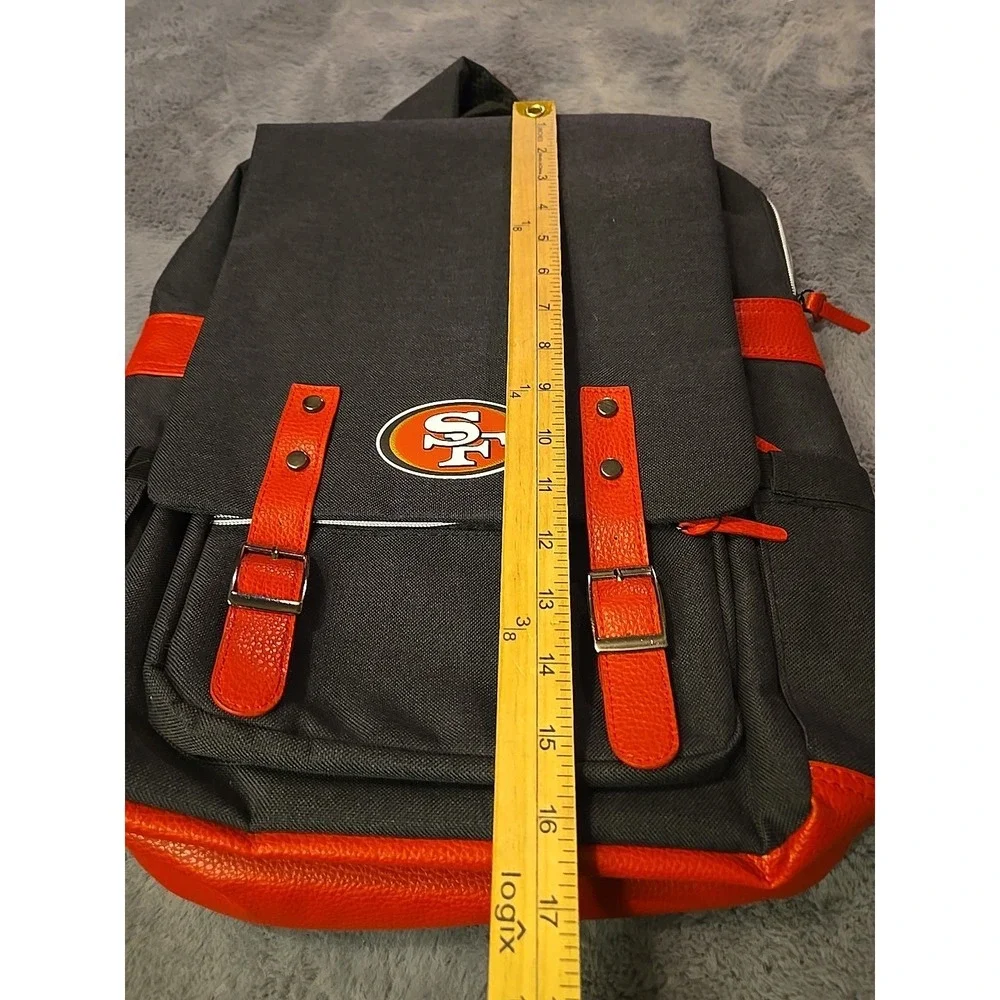 San Francisco 49ers Backpack Red/Black Team Logo 4 Pocket Idegy NFL NEW NWOT